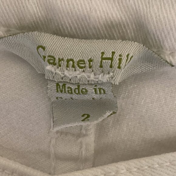 Garnet Hill Womens Straight Leg Mid Rise 5 Pocket Stretch Jeans Sz 2 White 289D - Picture 9 of 11